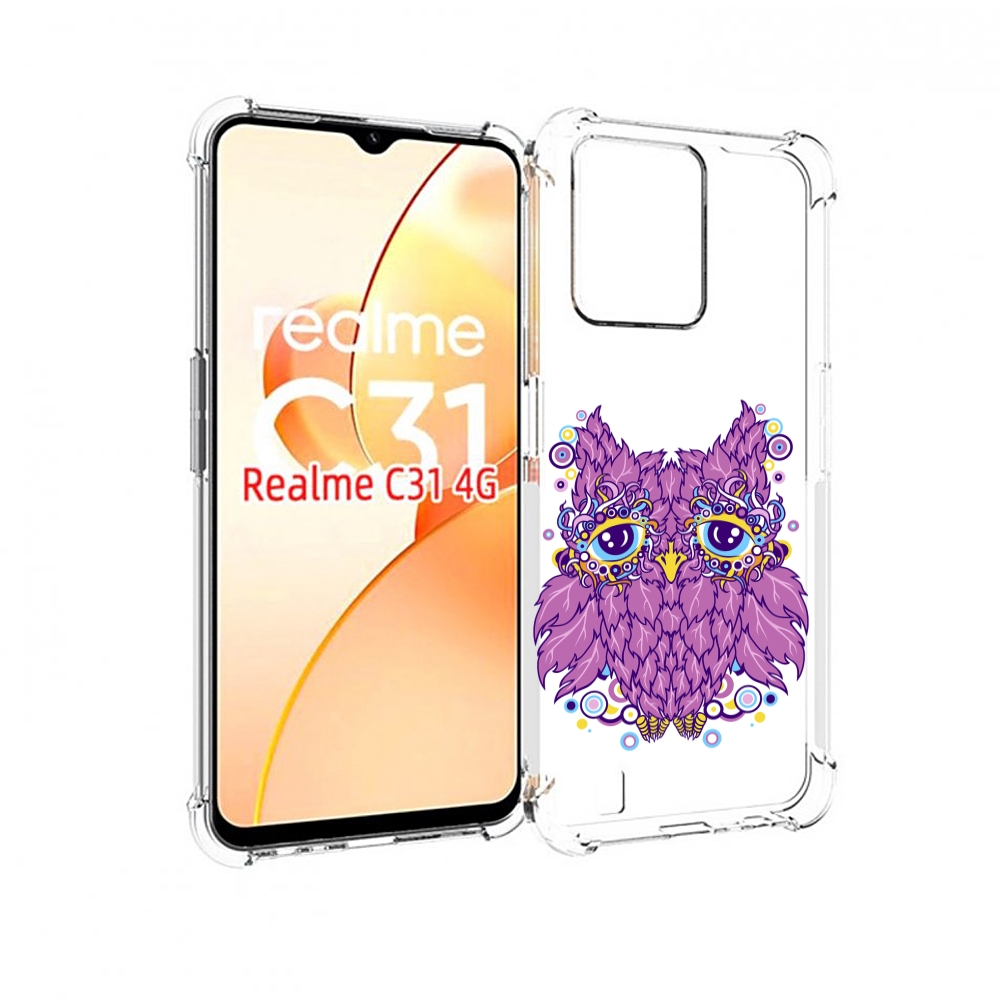 

Чехол MyPads Розовая сова для OPPO Realme C31, Прозрачный, Tocco