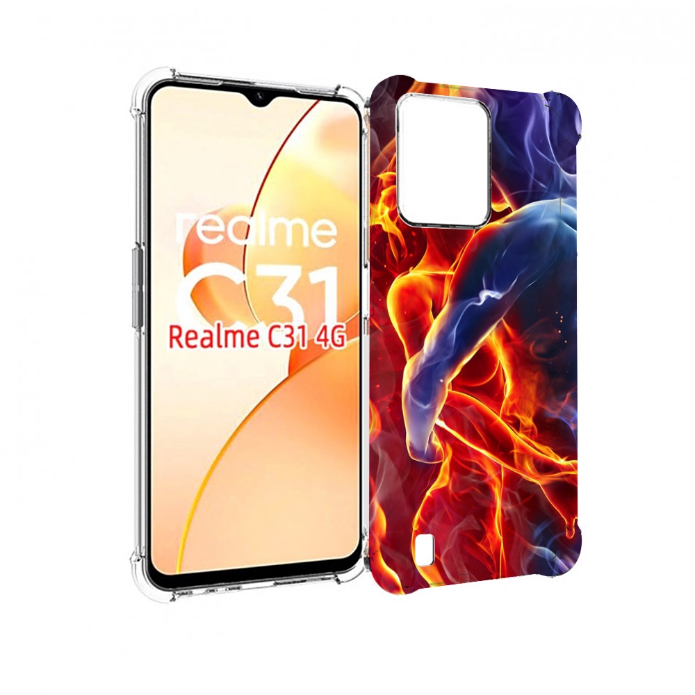 

Чехол MyPads Огонь-вода для OPPO Realme C31, Прозрачный, Tocco