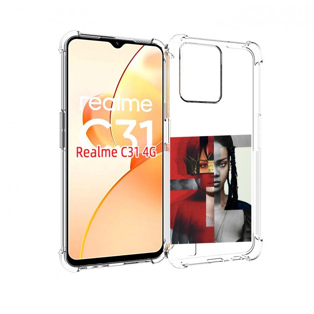 

Чехол MyPads Обложка-Рианна для OPPO Realme C31, Прозрачный, Tocco