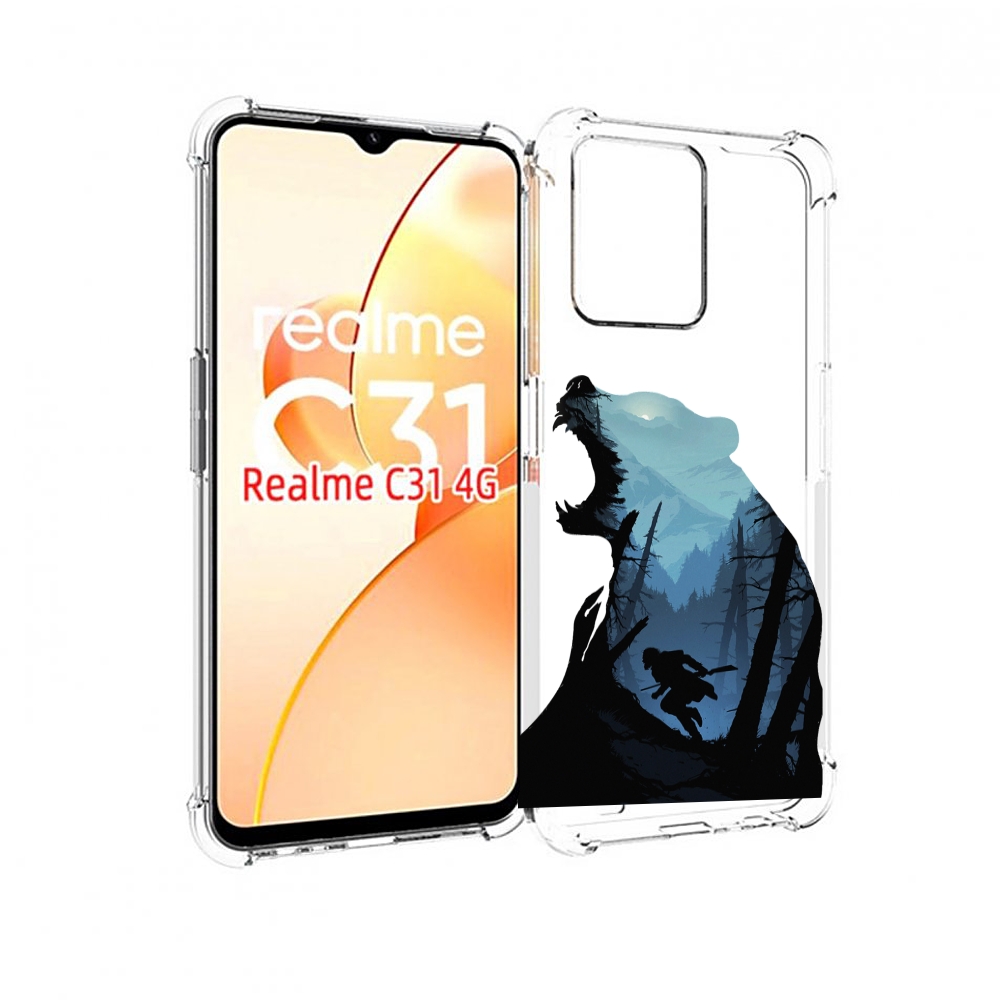 

Чехол MyPads Ночной-медведь для OPPO Realme C31, Прозрачный, Tocco