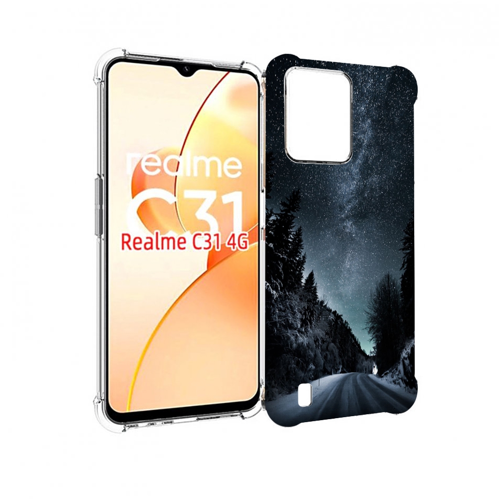 

Чехол MyPads Ночной-лес для OPPO Realme C31, Прозрачный, Tocco