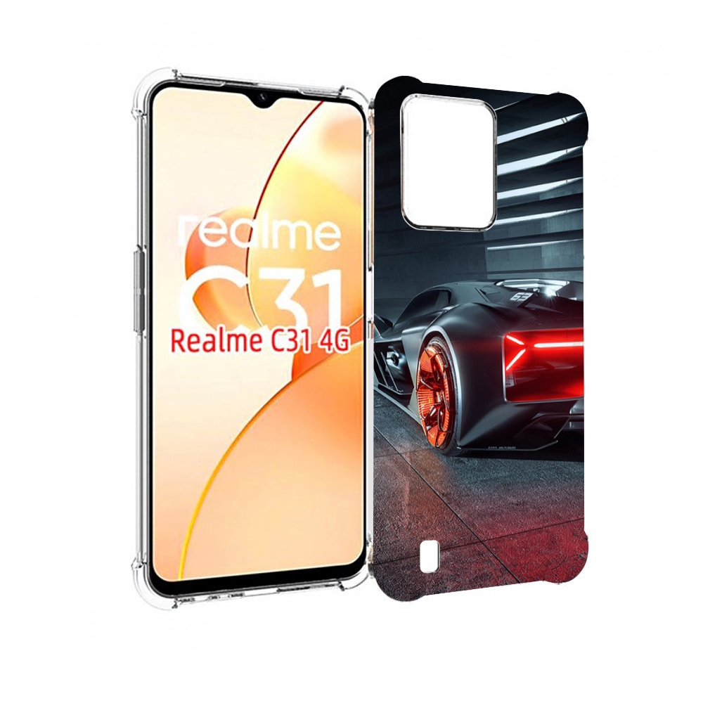 

Чехол MyPads Ночной-город мужской для OPPO Realme C31, Прозрачный, Tocco