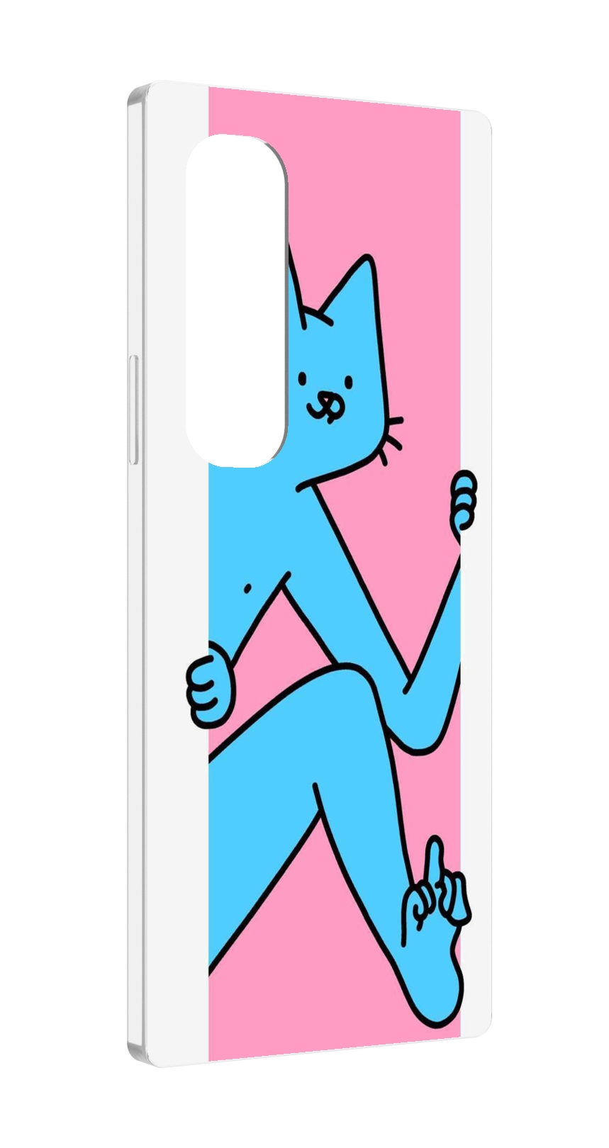 

Чехол MyPads голубой кот в дверце для Samsung Galaxy Z Fold 4 (SM-F936), Прозрачный, Tocco