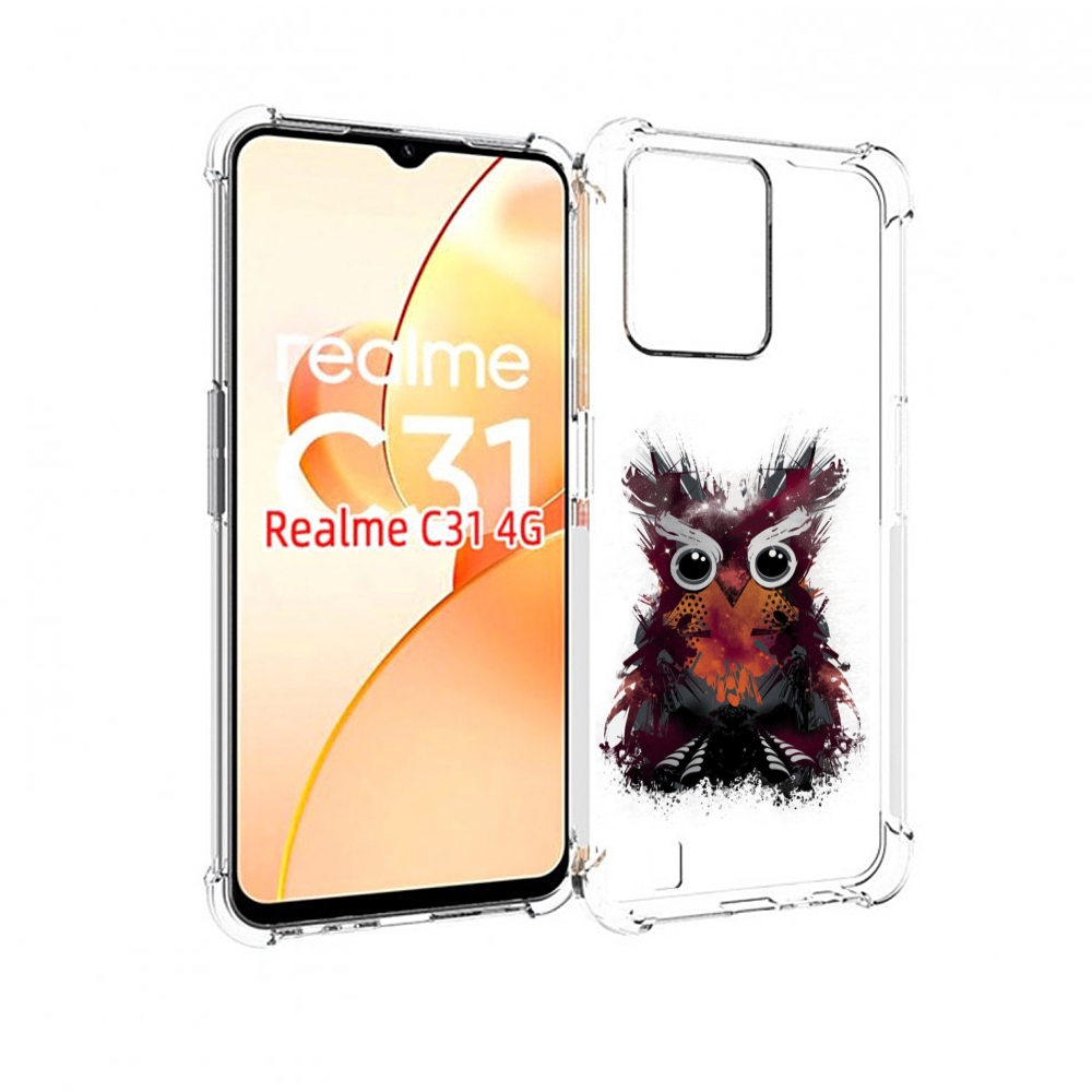 

Чехол MyPads Необычная сова для OPPO Realme C31, Прозрачный, Tocco