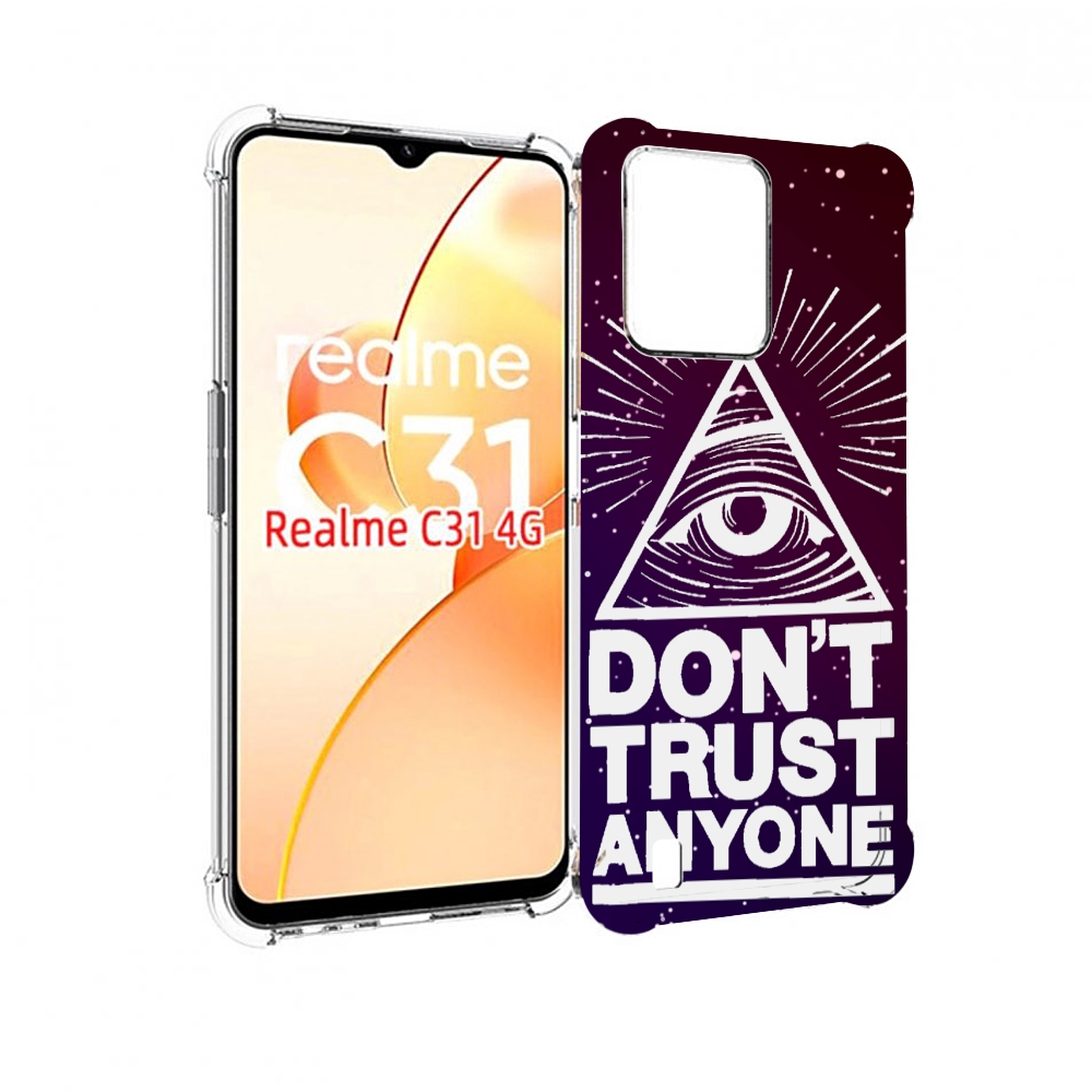 

Чехол MyPads Не-доверяй для OPPO Realme C31, Прозрачный, Tocco