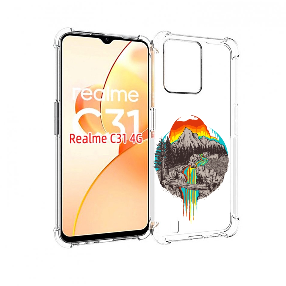 

Чехол MyPads Радужный водопад для OPPO Realme C31, Прозрачный, Tocco