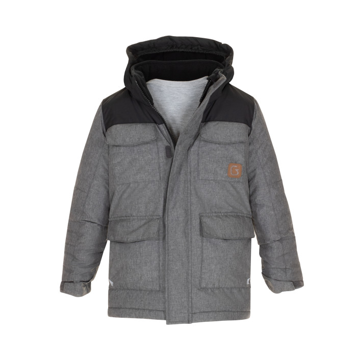 

Парка детская Gusti GW22BJ923, mix charcoal, 140, Серый, GW22BJ923