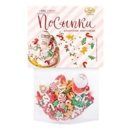 

Посыпка кондитерская Парфэ Декор Санта 55 г