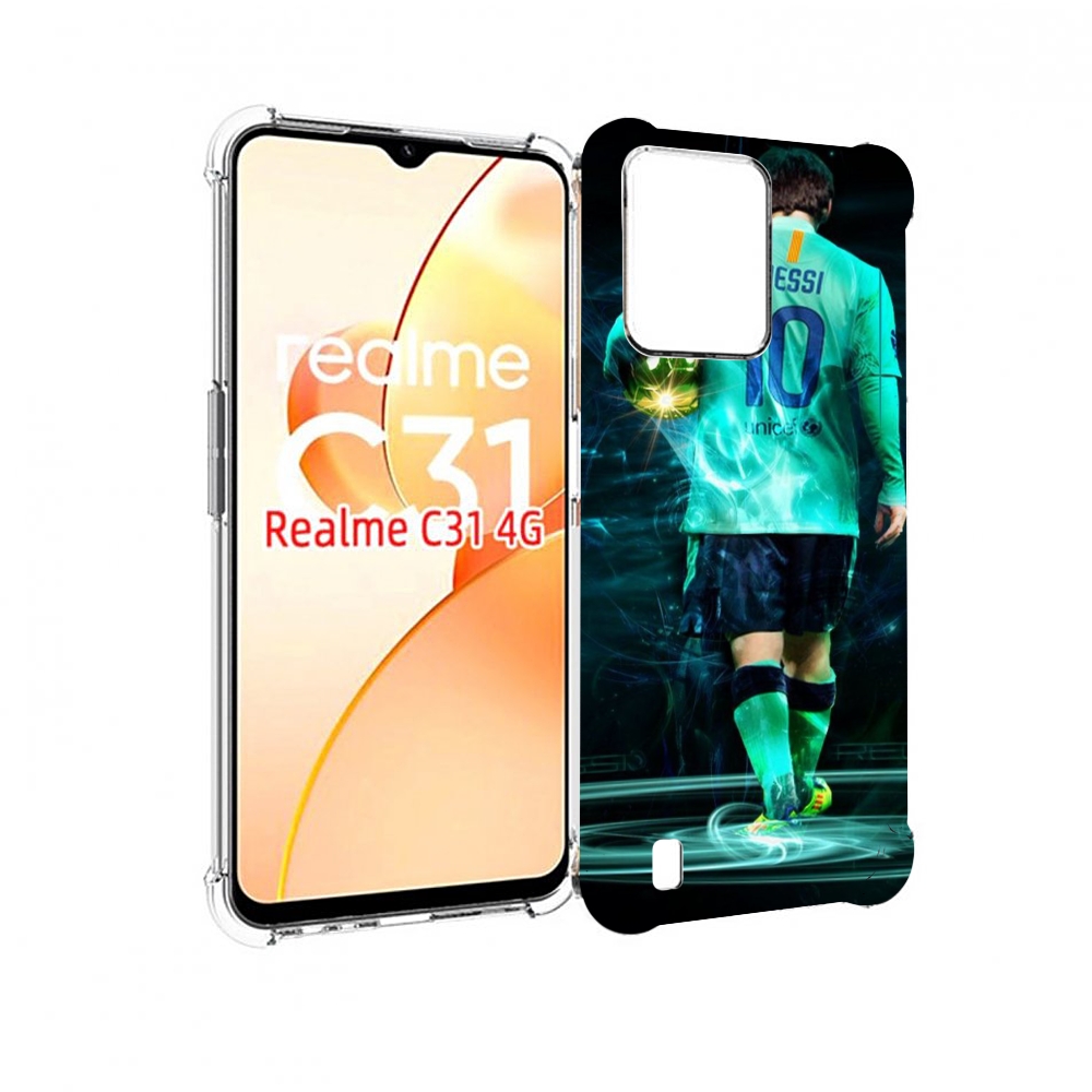 

Чехол MyPads Месси мужской для OPPO Realme C31, Прозрачный, Tocco