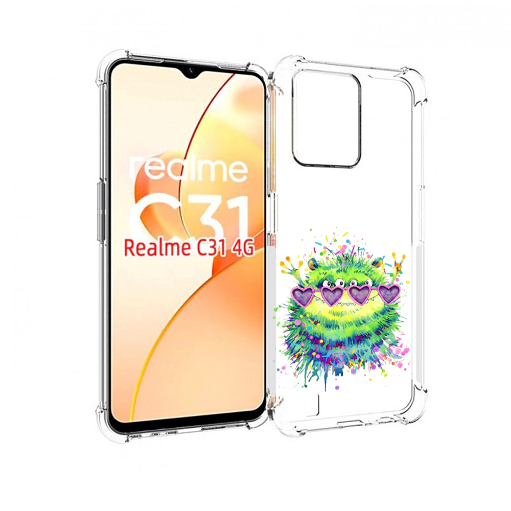 

Чехол MyPads Пушистый персонаж для OPPO Realme C31, Прозрачный, Tocco