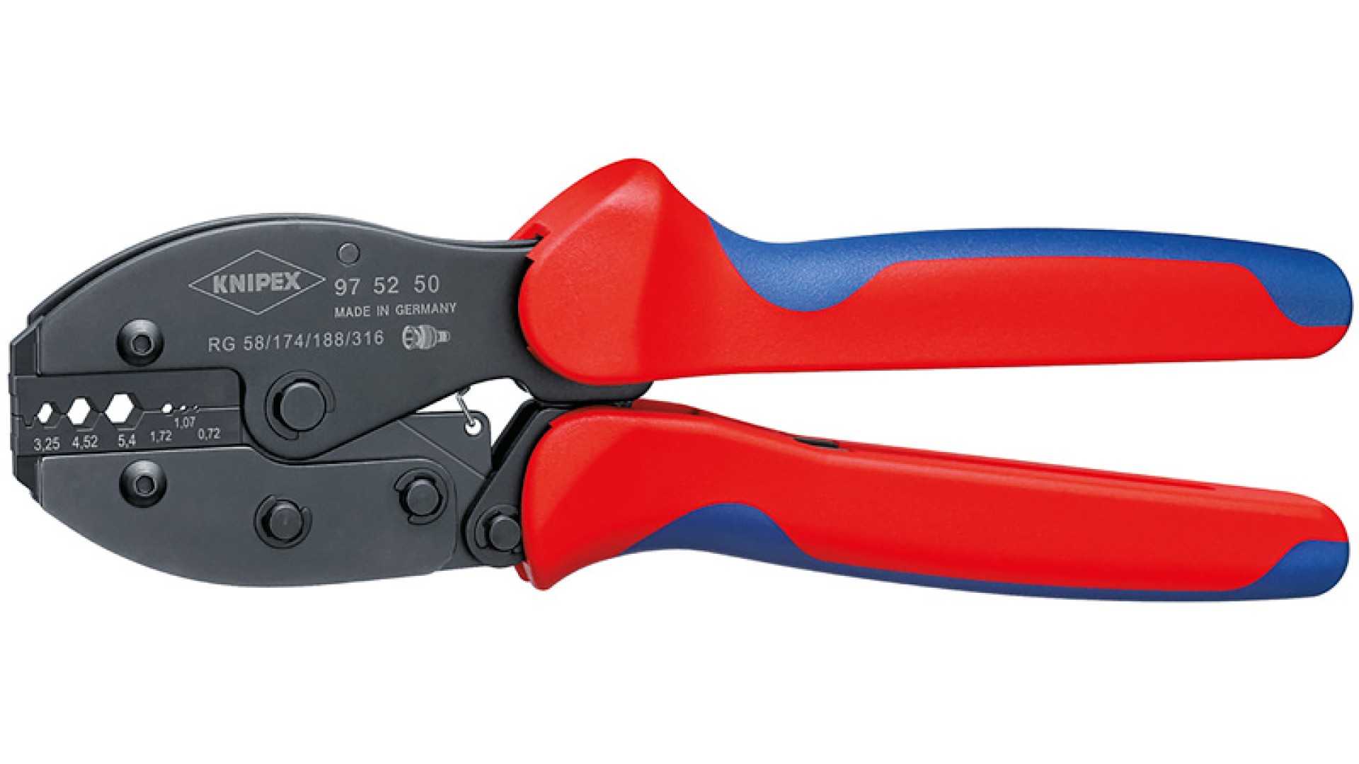 Пресс-клещи Knipex PreciForce, 6 гнёзд, штекеры коаксиал KN-975250