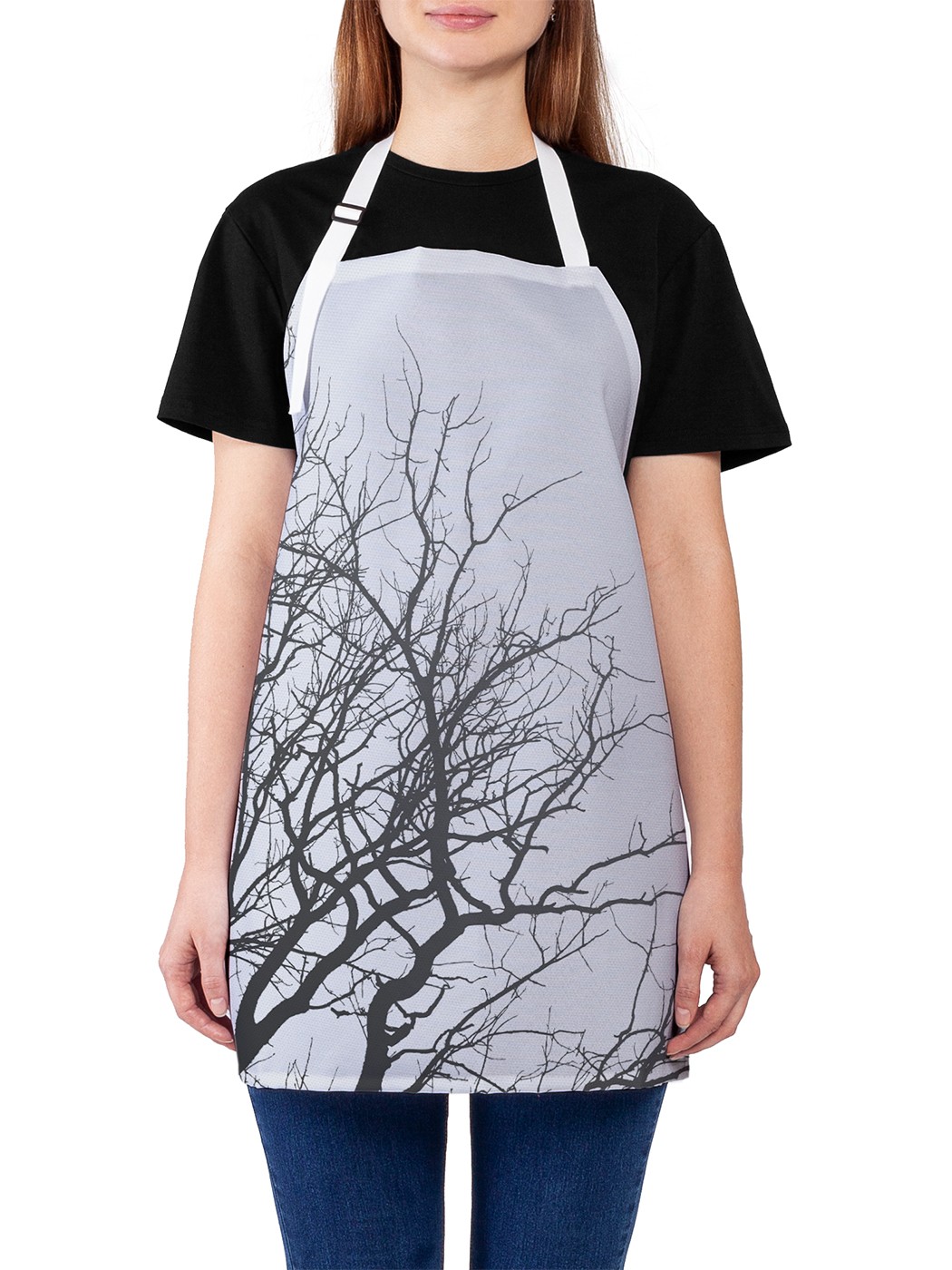 

Фартук женский JoyArty для готовки "Цепкие ветки", универсальный размер, Желтый