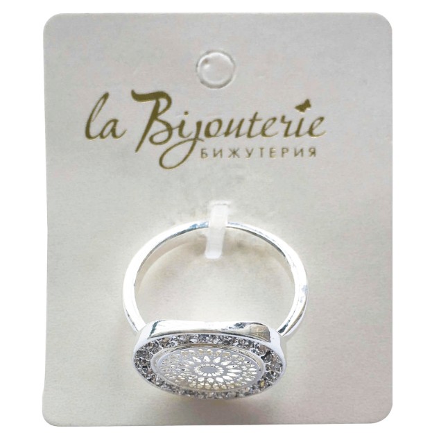 Кольцо из металла со стеклом La Bijouterie