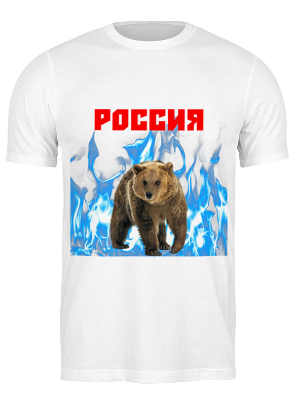 

Футболка мужская Printio Россия белая M, Белый, Россия