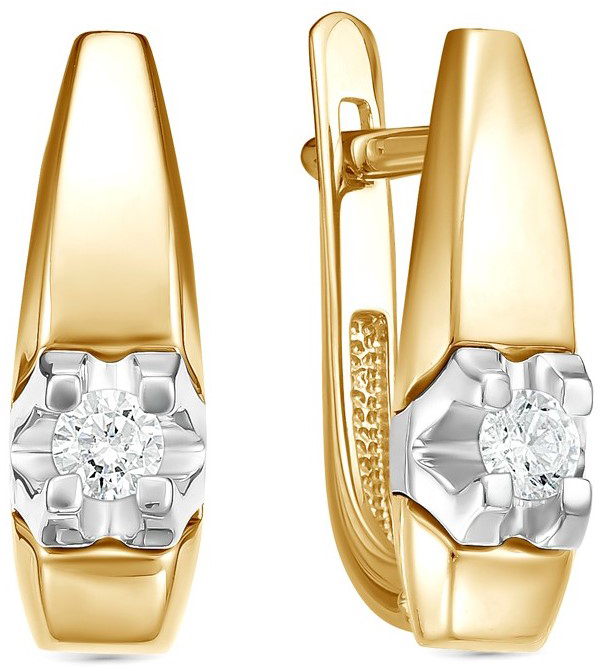 

Серьги из желтого золота с бриллиантом Diamond Union 5-3422-103-2Ж, 5-3422-103-2Ж