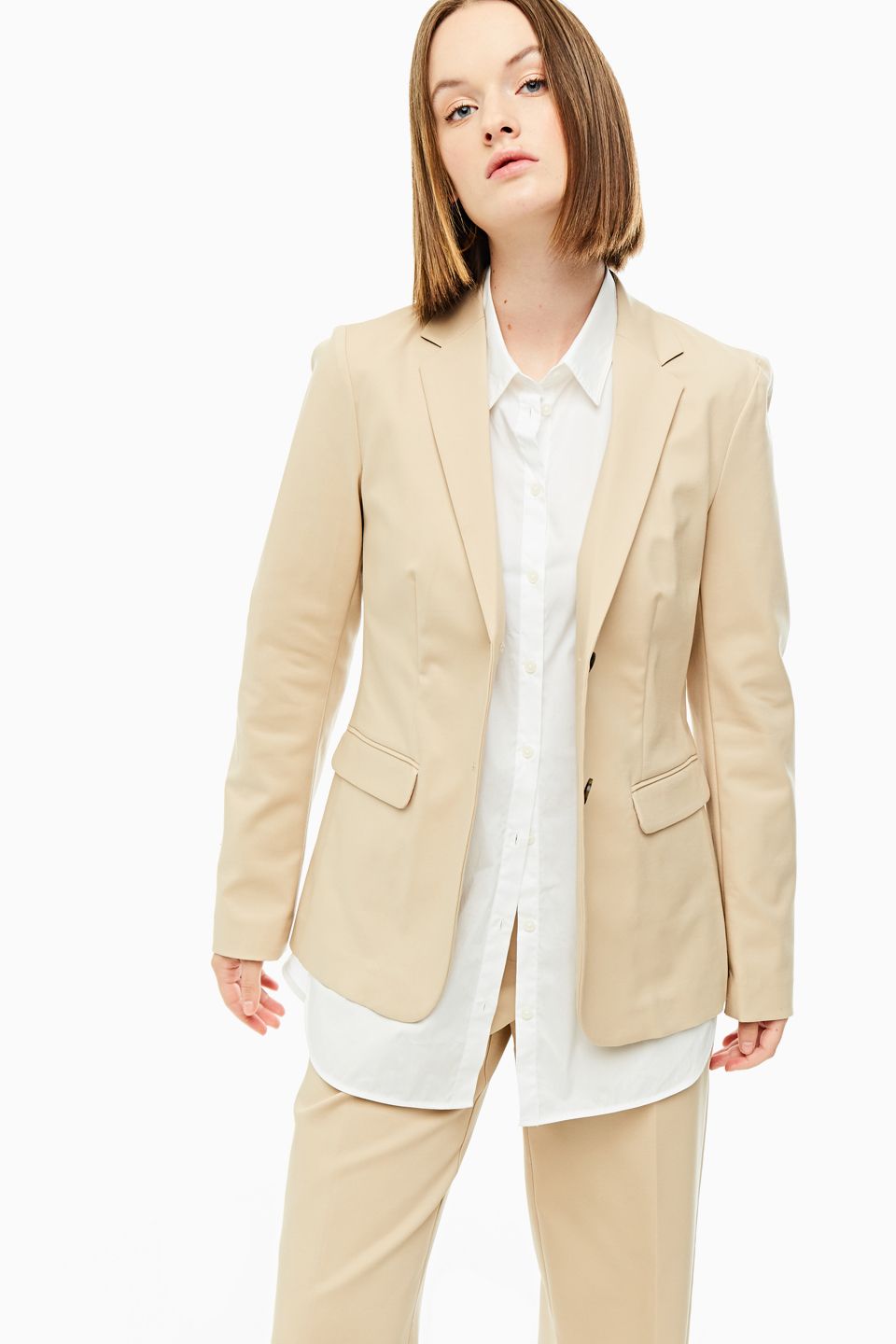 

Пиджак женский Tommy Hilfiger WW0WW27771 AB1 бежевый 38 US, WW0WW27771 AB1