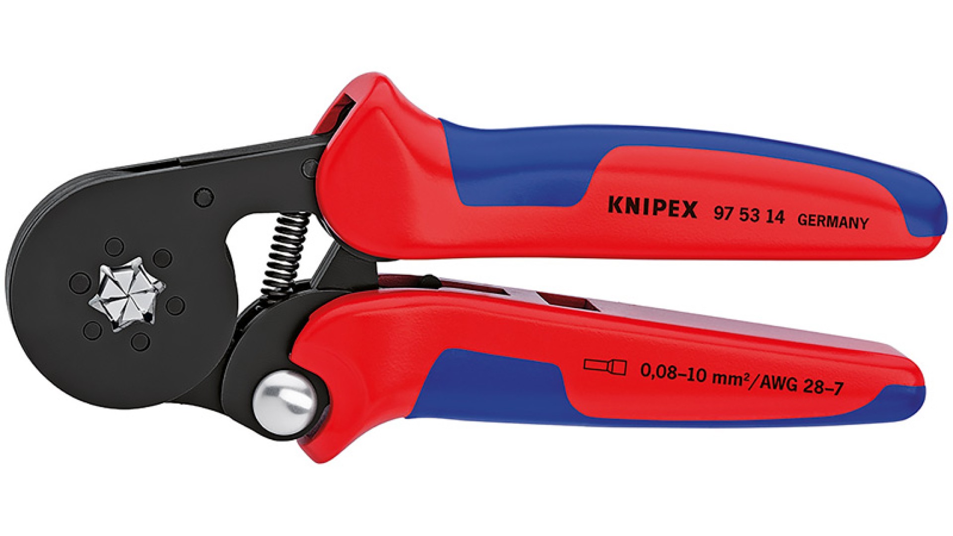 Пресс-клещи Knipex для контактных гильз DIN 46228 1+4, 6-гранный обжим KN-975314