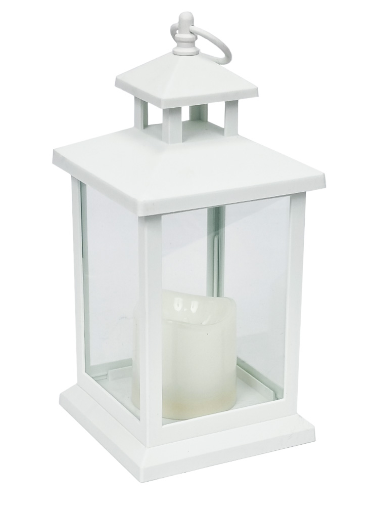 фото Фонарь-светильник светодиодный со свечкой, белый urm
