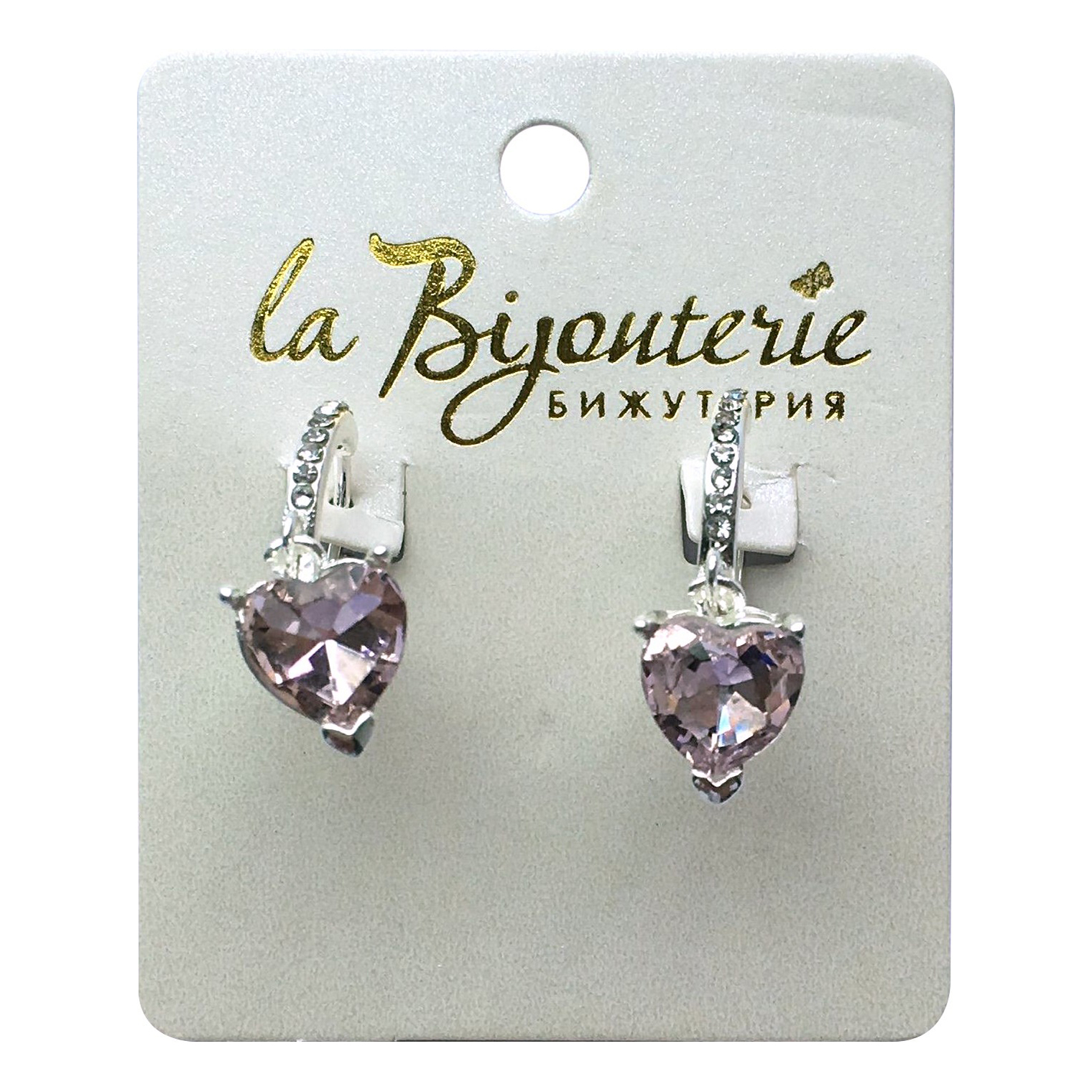 

Серьги из бижутерного сплава с ювелирным стеклом La Bijouterie