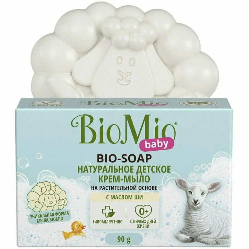 Крем-мыло детское BioMio Baby Bio-Soap с маслом Ши 90 г 3920₽