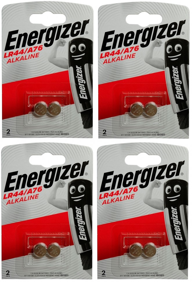 

Батарейка LR44 A76 8 шт (КОМПЛЕКТ) ENERGIZER E301536600-4, LR44 A76 8 шт