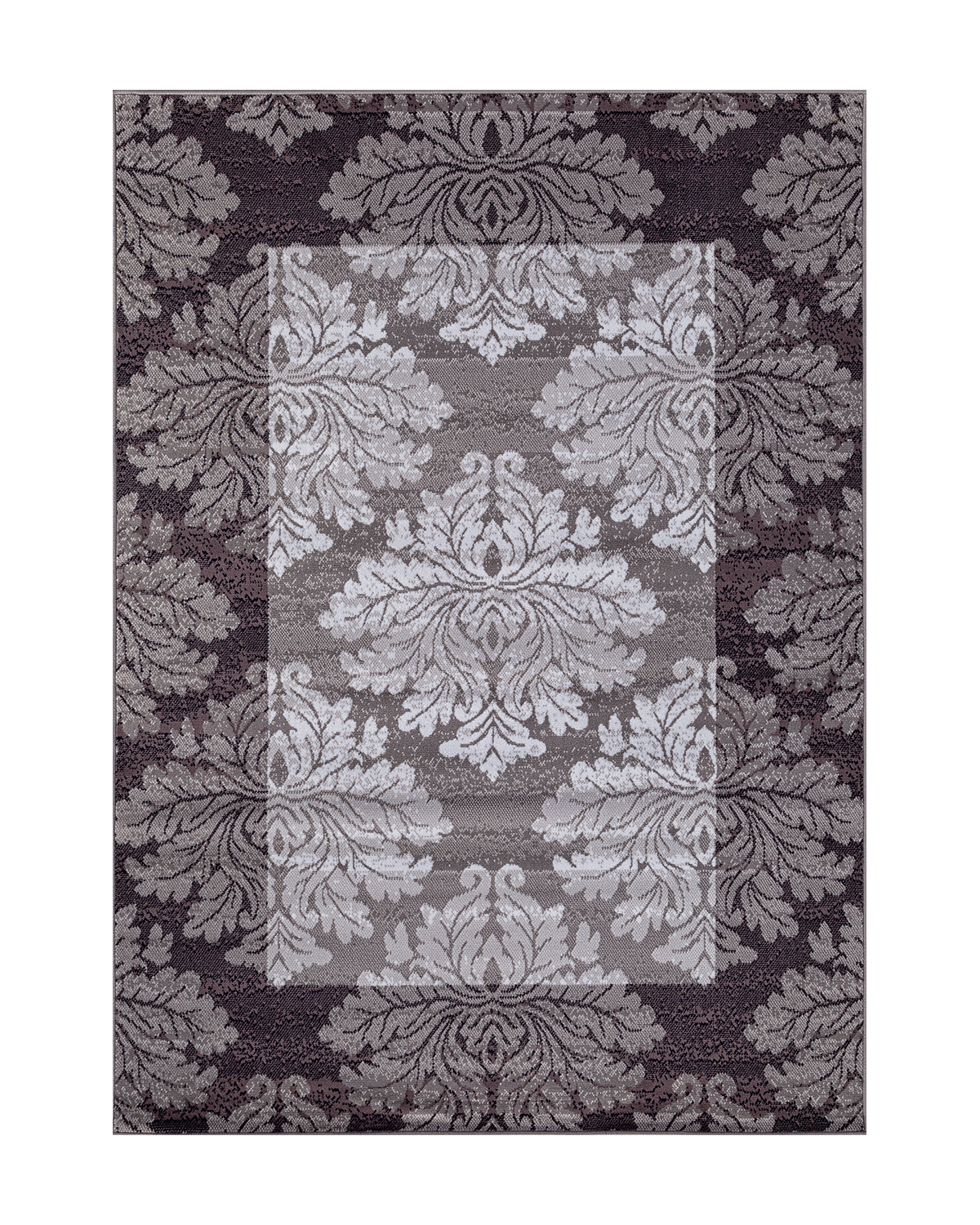 фото Ковёр merinos silver 180x350 прямоугольный серый, пурпурный d213