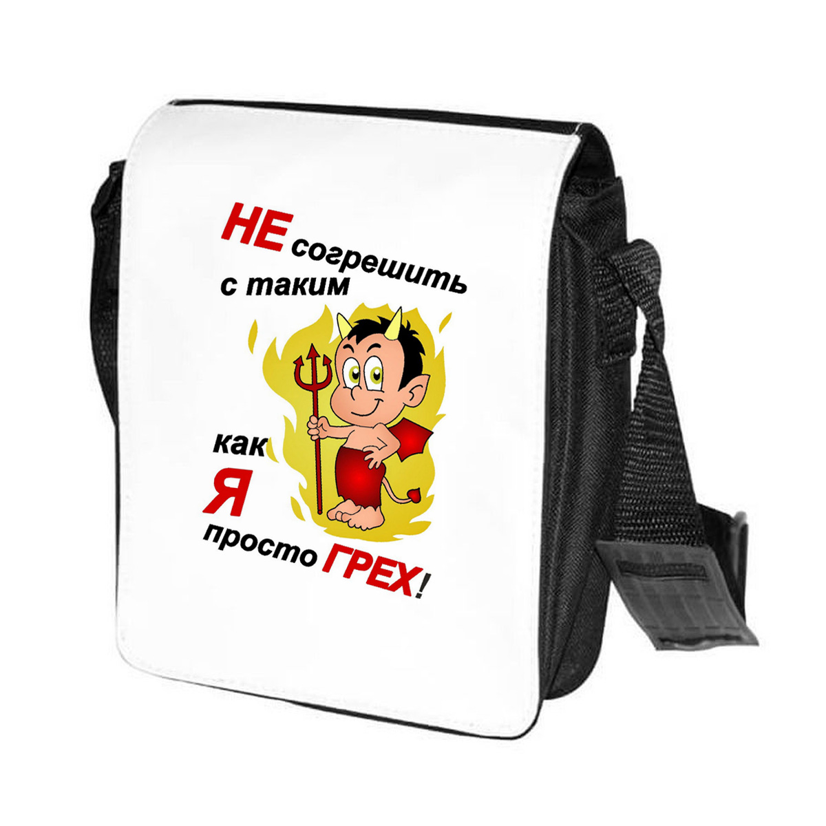 

Сумка унисекс CoolPodarok CN0114172 черно-белый, Черный;белый, CN0114172