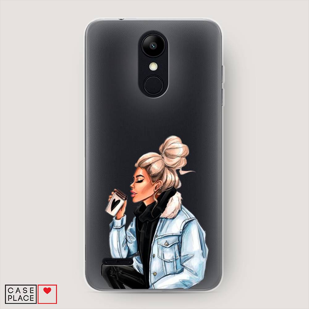 

Чехол Awog на LG K9 (K8 2018) "Cute girl", Коричневый;бежевый, 83750-7