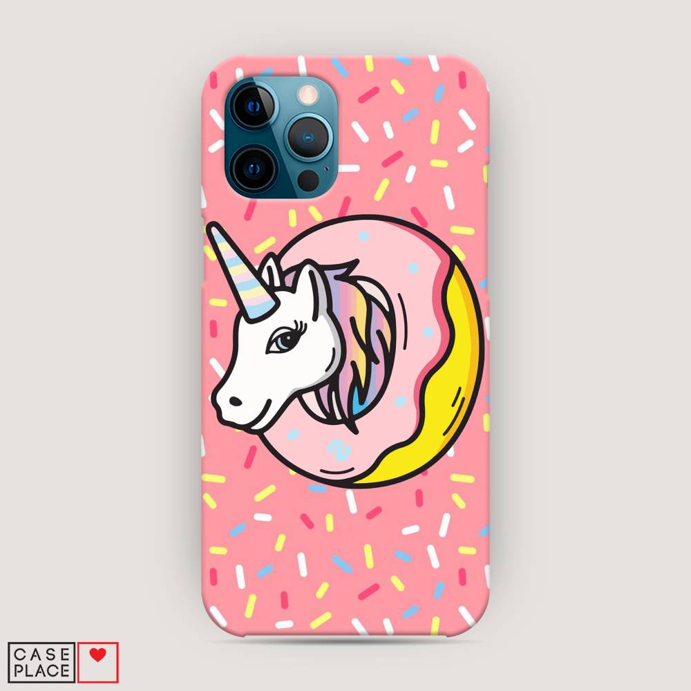 

Пластиковый чехол "Единорог в пончике" на Apple iPhone 12 Pro Max, 12720-1