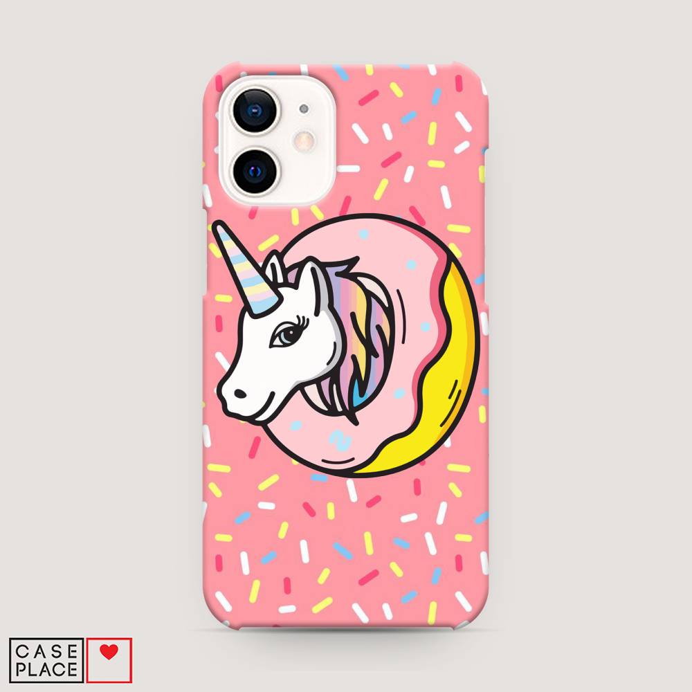 

Пластиковый чехол "Единорог в пончике" на Apple iPhone 12 mini, 12620-1