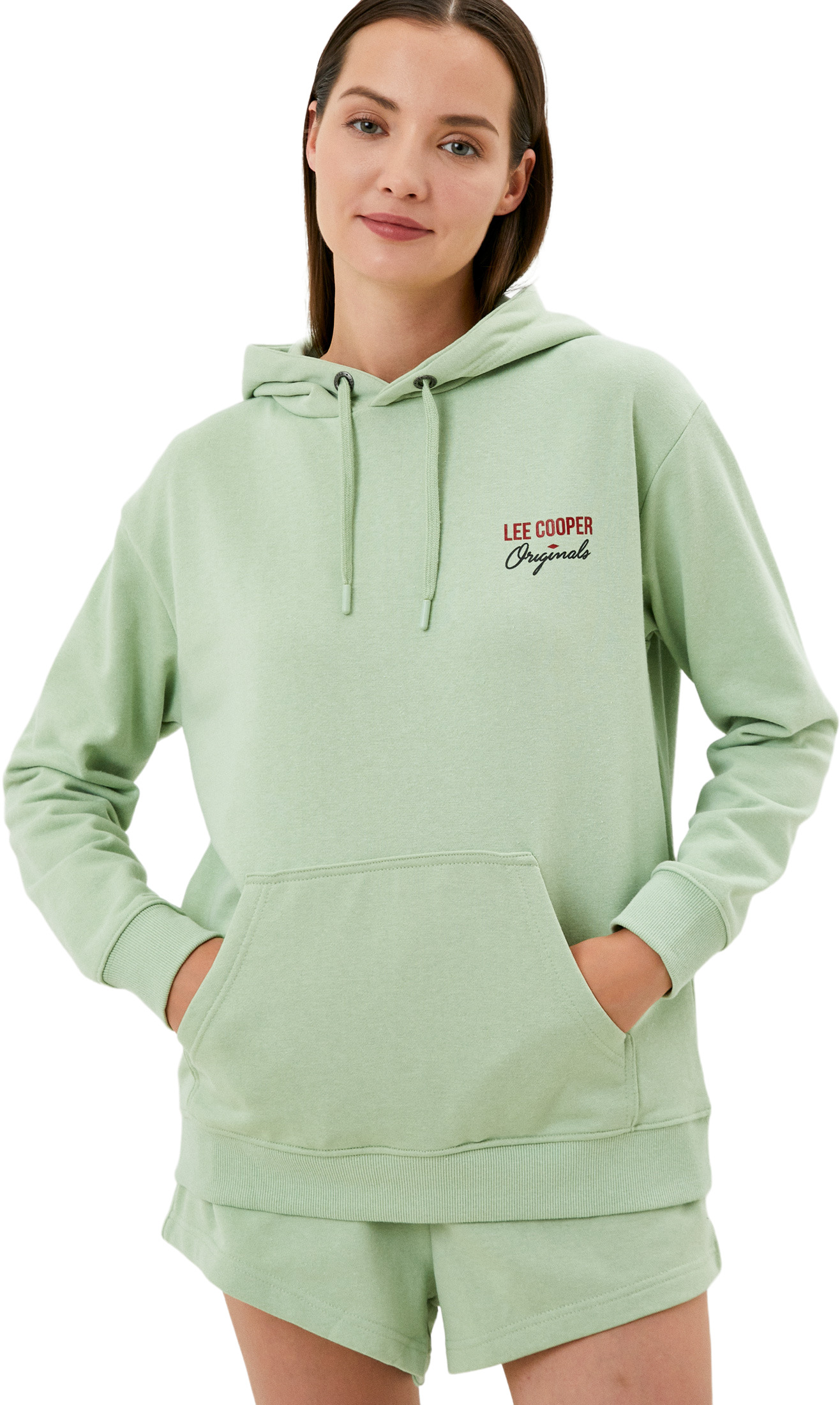 

Худи женское Lee cooper SH-4749-CG зеленое S, SH-4749-CG