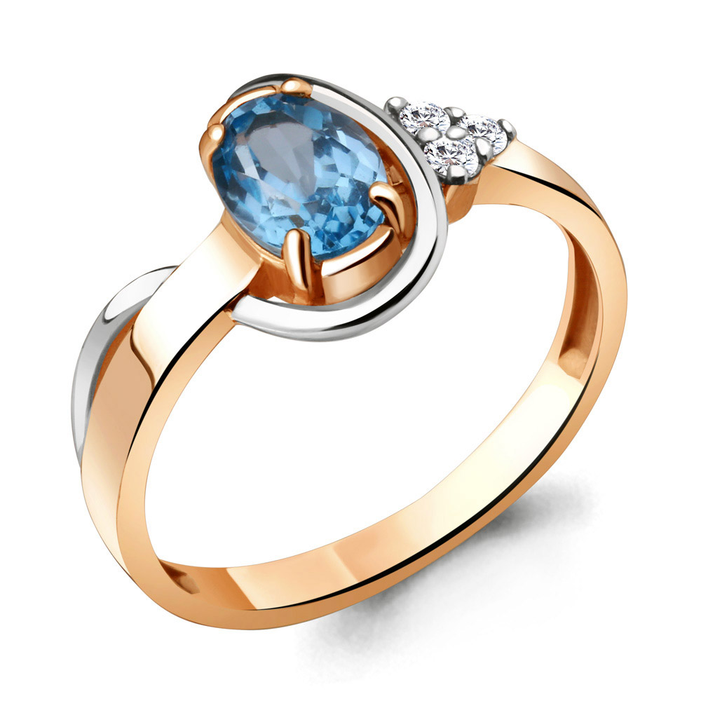 

Кольцо из серебра с топазом р. , Aquamarine 6922305А_925_з, 6922305А_925_з