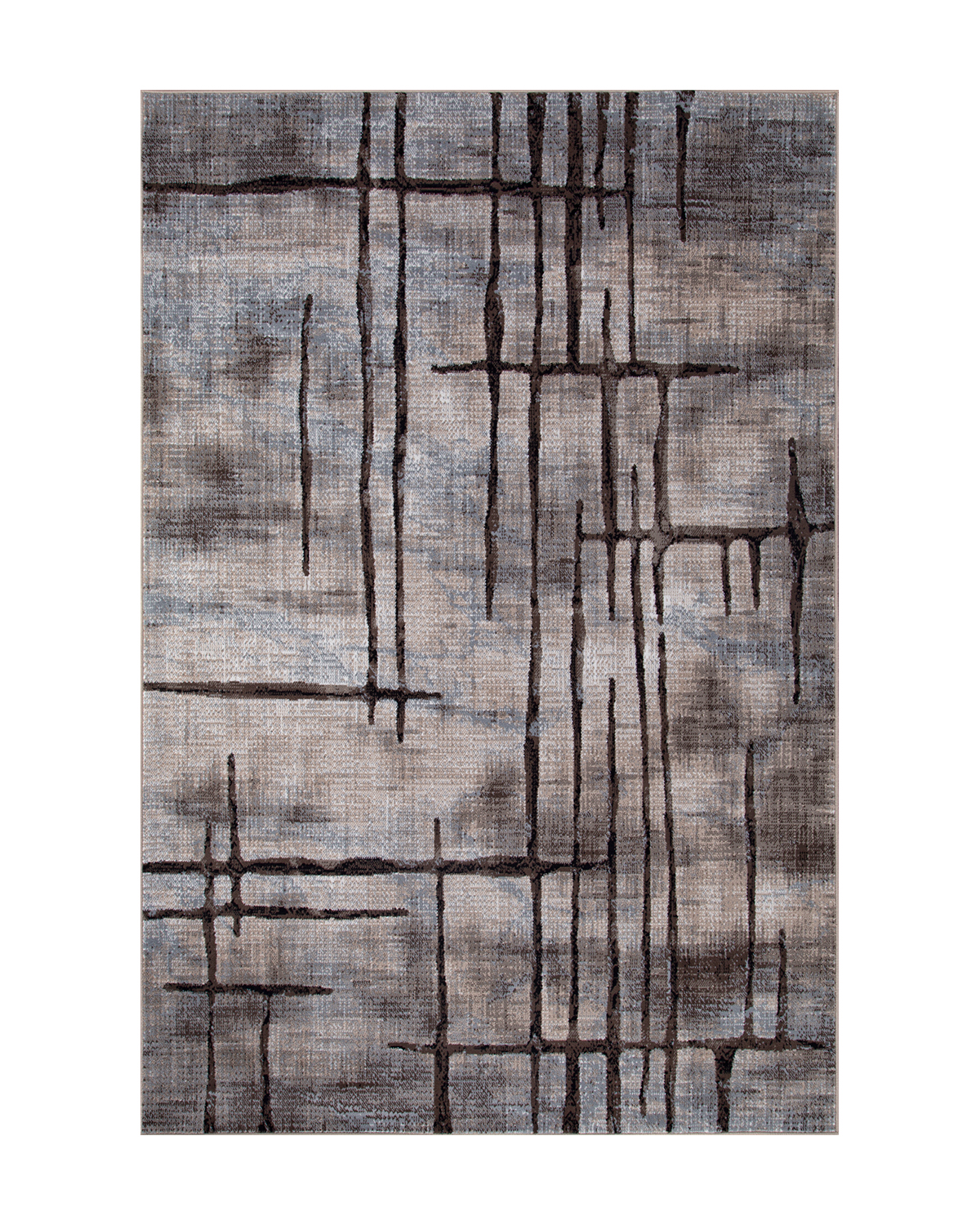 

Ковер Kitroom Plus Strokes 200x300 прямоугольный темно-бежевый/синий D717