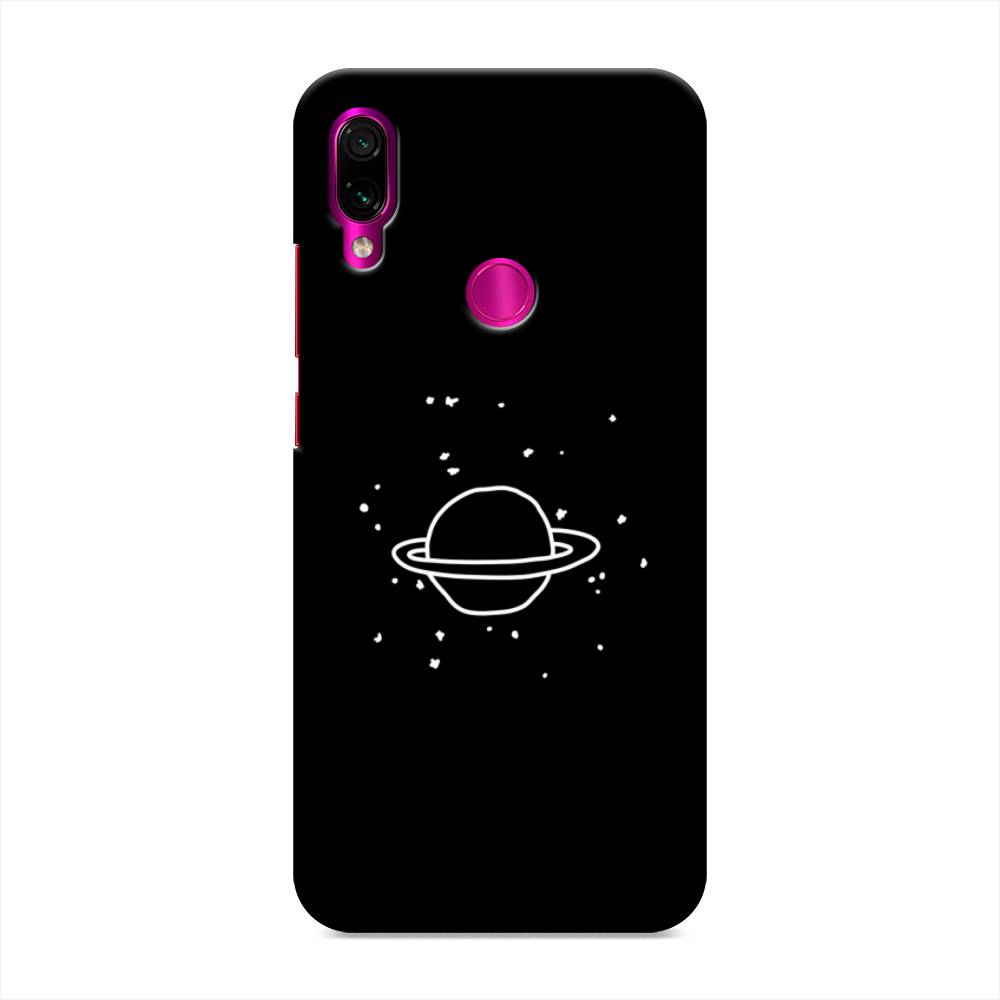 фото Пластиковый чехол "дудл юпитера" на xiaomi redmi note 7 awog