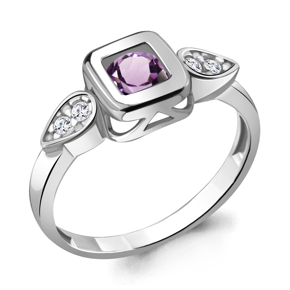 

Кольцо из серебра с аметистом р. , Aquamarine 6921904А_925_р, 6921904А_925_р