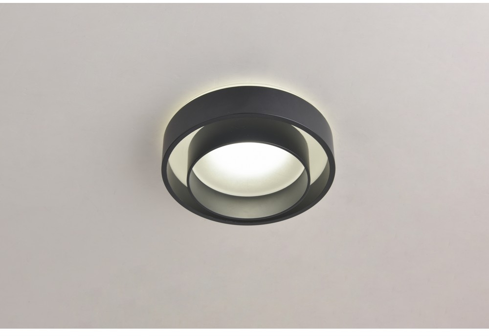 Точечный светильник встраиваемый светодиодный черный Omnilux Valletta OML-103219-15