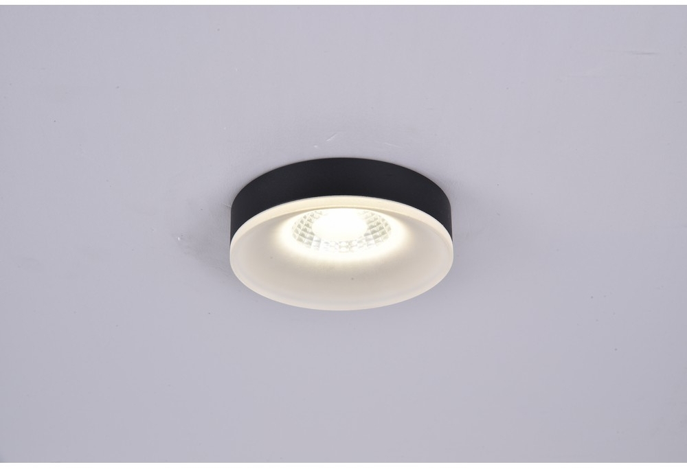 Точечный светильник встраиваемый светодиодный черно-белый Omnilux Tevere OML-102919-01