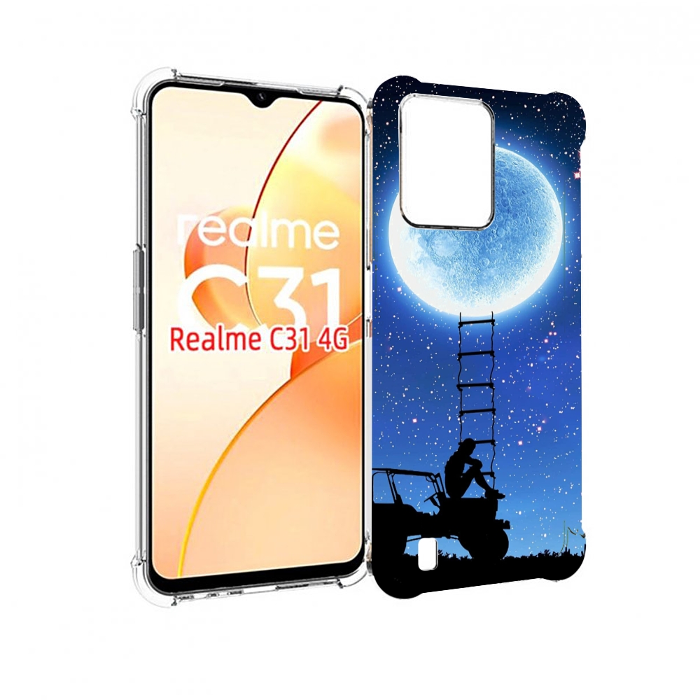 

Чехол MyPads Машина-на-лун для OPPO Realme C31, Прозрачный, Tocco