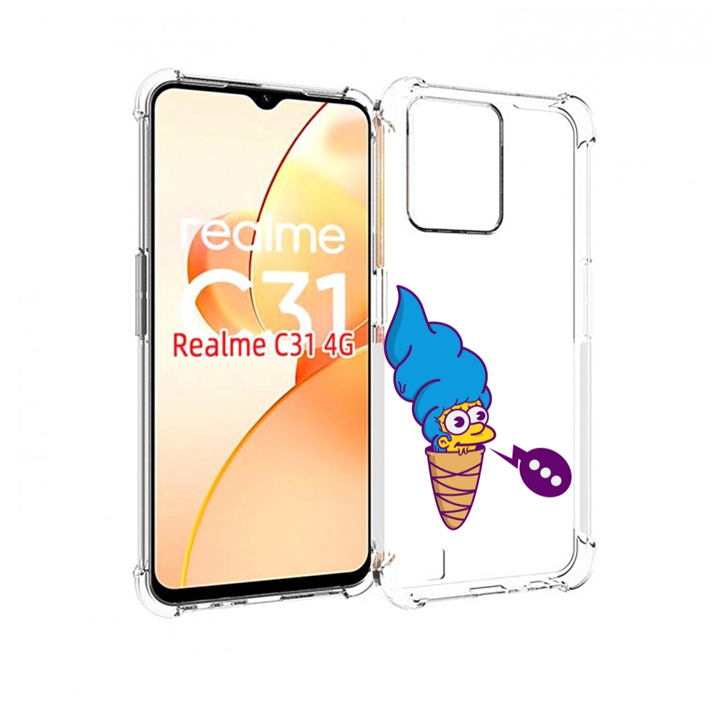 

Чехол MyPads Мардж-рожок для OPPO Realme C31, Прозрачный, Tocco