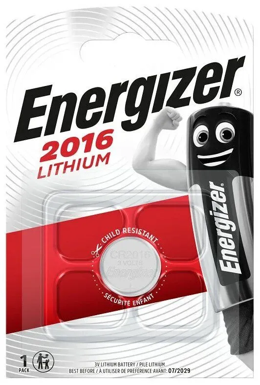 

Батарейка литиевая Energizer Lithium CR2016 3V упаковка 1 шт. E301021802