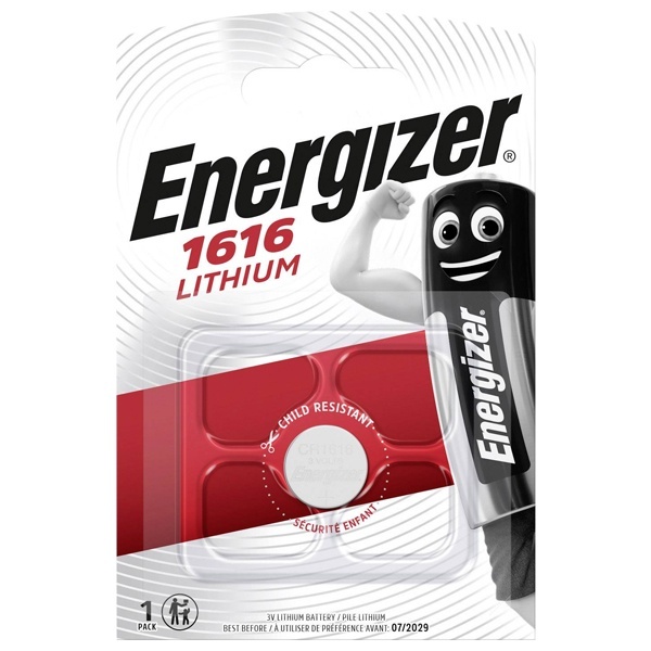 Батарейка литиевая Energizer Lithium CR1616 3V упаковка 1 шт. E300843903