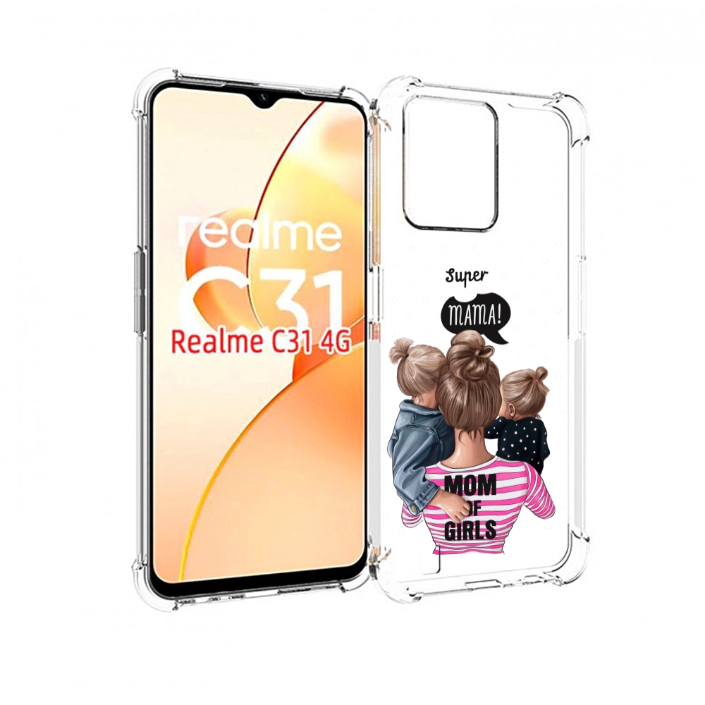 

Чехол MyPads Мама-девочек женский для OPPO Realme C31, Прозрачный, Tocco