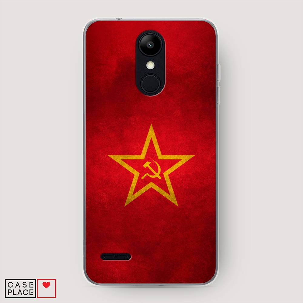 

Чехол Awog на LG K9 (K8 2018) "Красное знамя", Желтый;красный, 83750-10