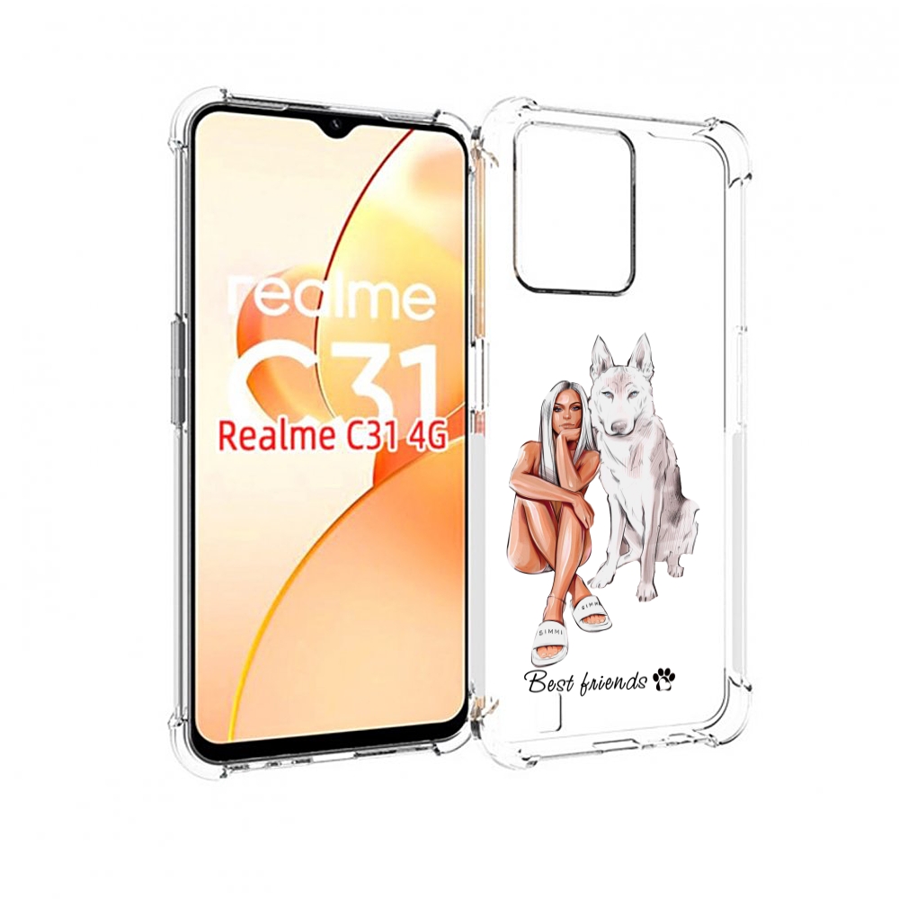 

Чехол MyPads Лучшие-друзья для OPPO Realme C31, Прозрачный, Tocco