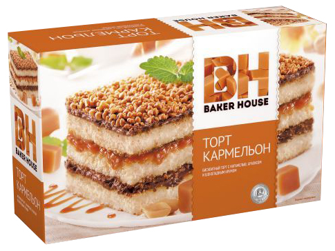 

Торт Baker House бисквитный Кармельон 350 г