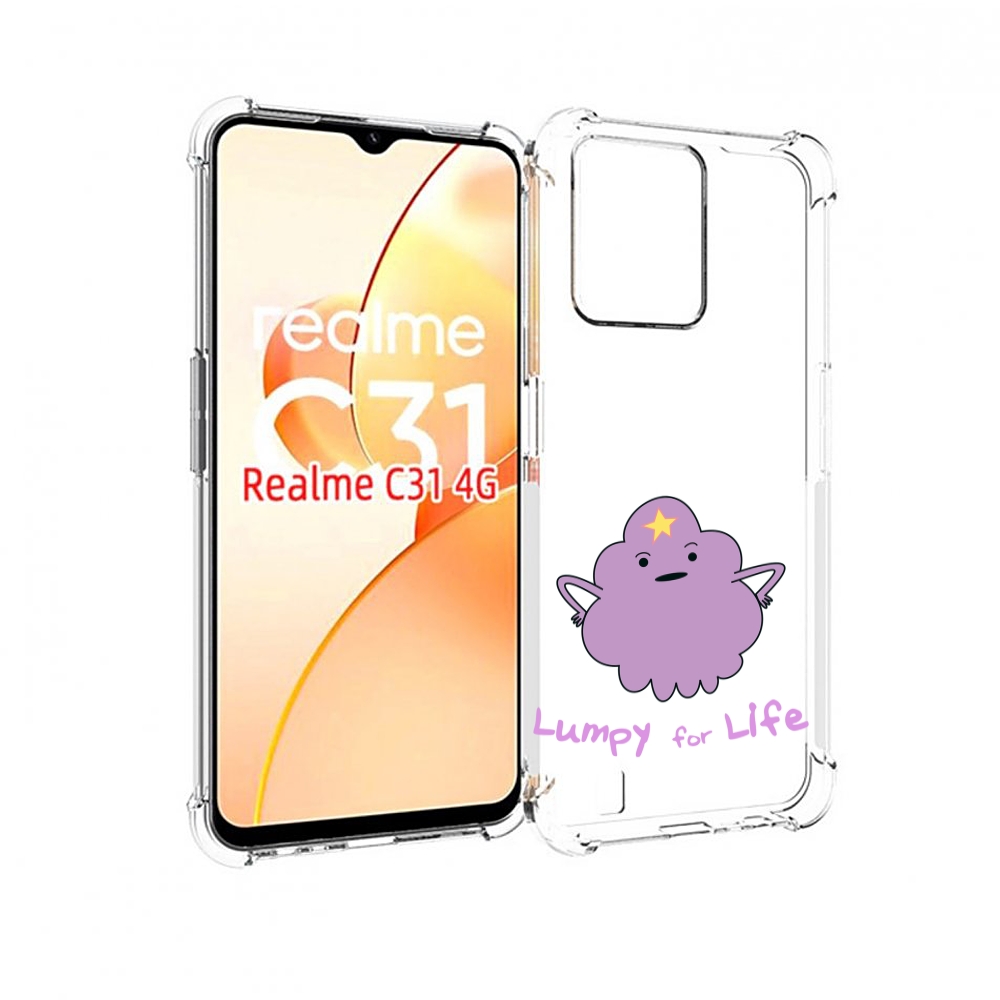 

Чехол MyPads Принцесса пупырчатого королевства для OPPO Realme C31, Прозрачный, Tocco