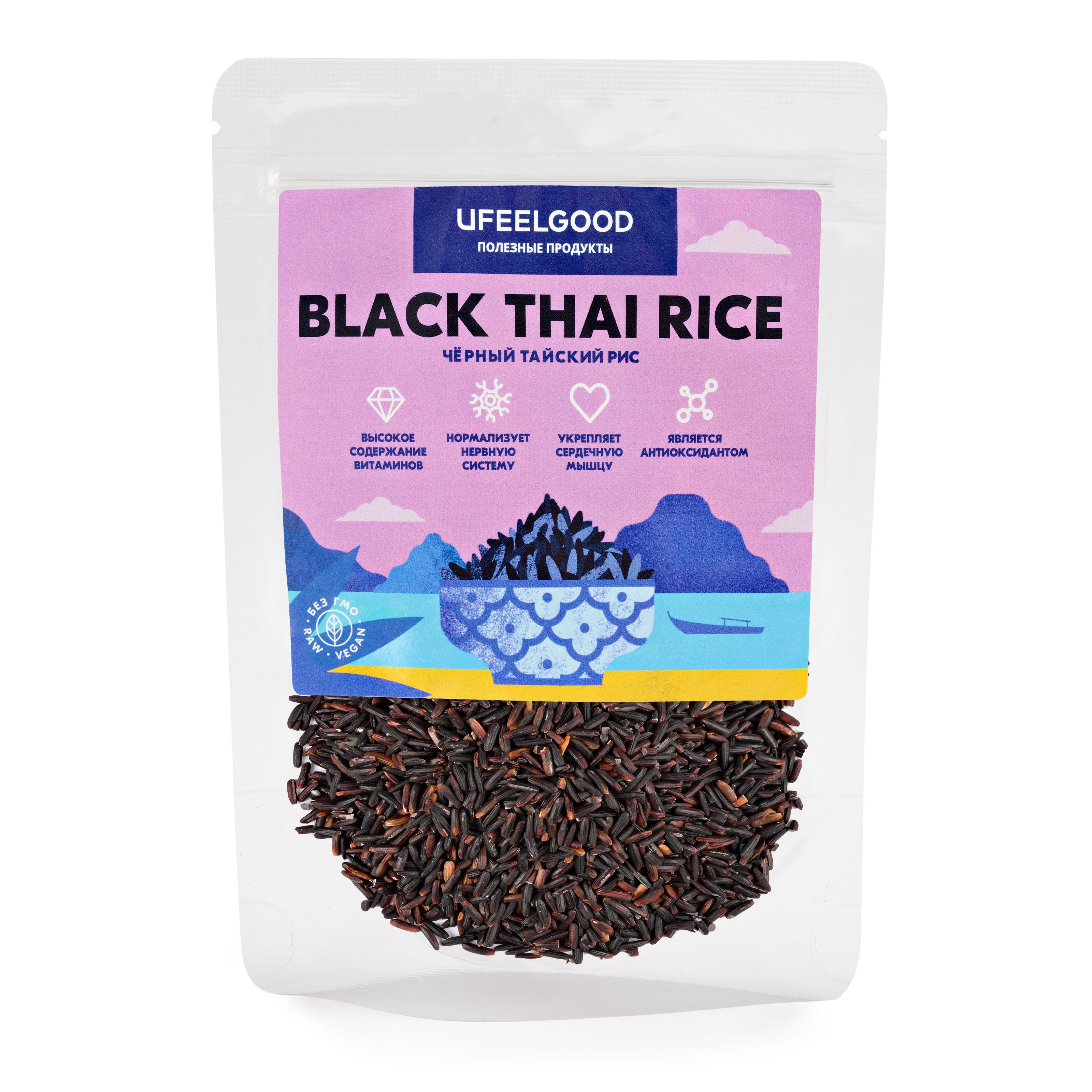 

Рис черный тайский UfeelGood, 250 г, 4991.10896