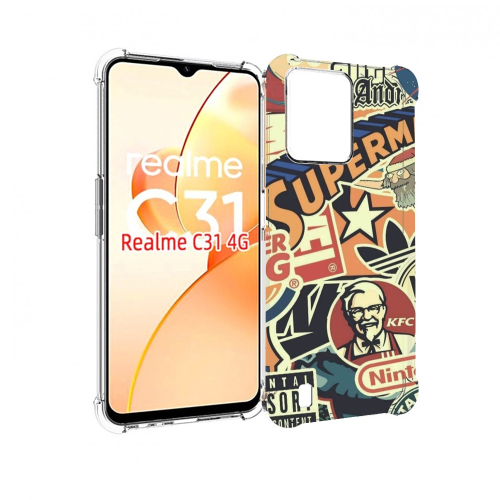 

Чехол MyPads Лейблы-на-постере для OPPO Realme C31, Прозрачный, Tocco