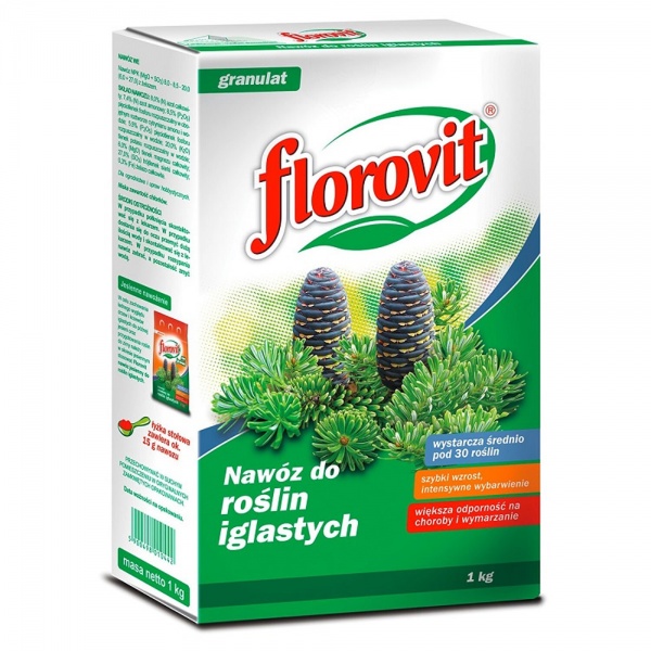 

Florovit удобрение гранулированное для хвойных растений и для туи, коробка, 1 кг