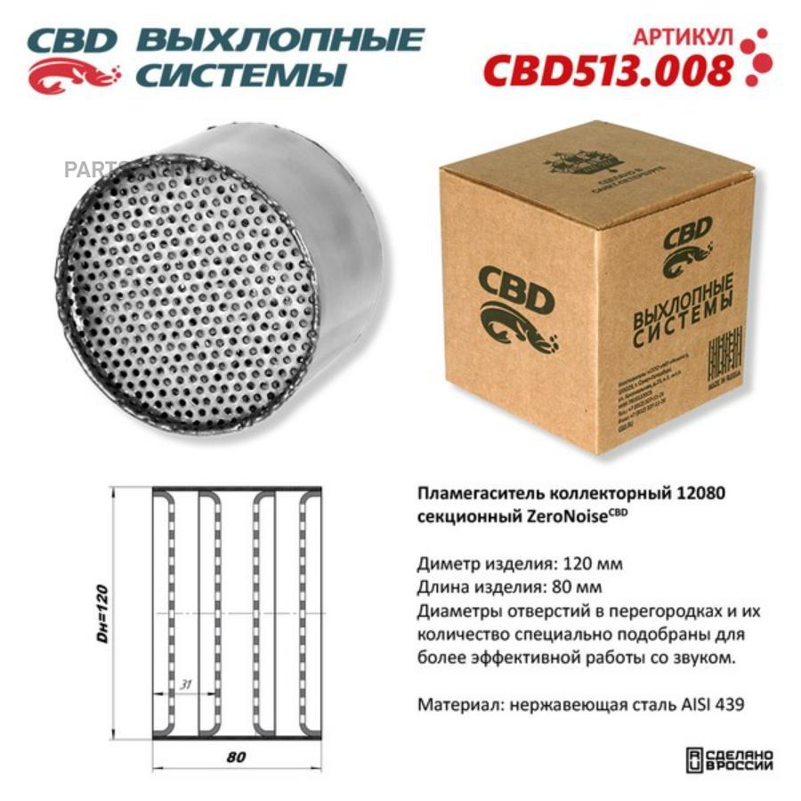 

Пламегаситель Коллекторный 12080 Секционный Из Нержавеющей Стали. Cbd513.008 CBD CBD513.00